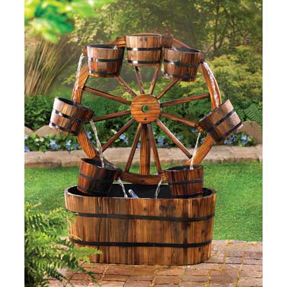 Wagon Wheel Fountain